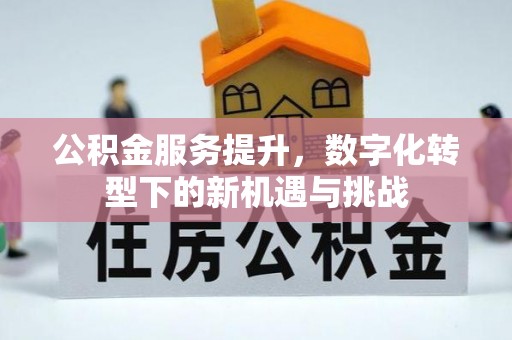 霍州公积金服务提升，数字化转型下的新机遇与挑战