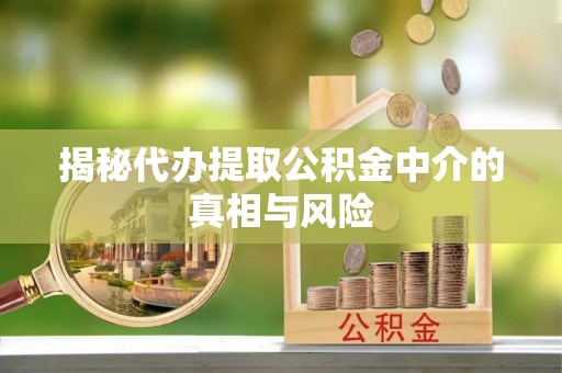 霍州揭秘代办提取公积金中介的真相与风险